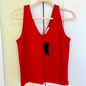 Red MANGO Textured Tank